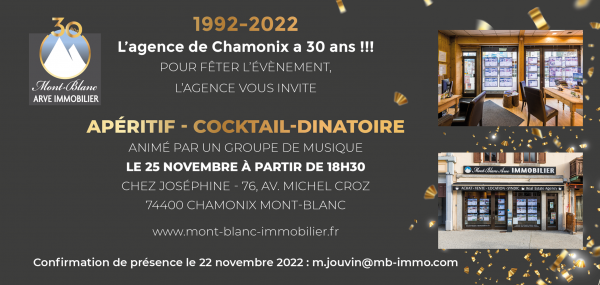 L'agence de Chamonix fête ses 30 ans !