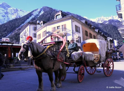 Chamonix Mont Blanc hiver en calèche