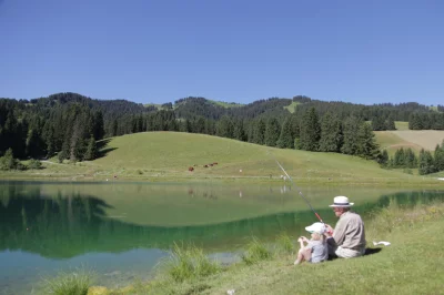 Megève - pèche en lac de montagne
